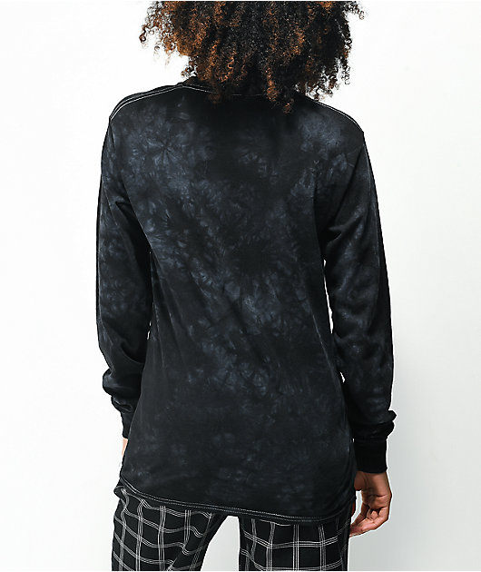 Broken Promises Call Waiting Black Tie Dye Long Sleeve T-Shirt