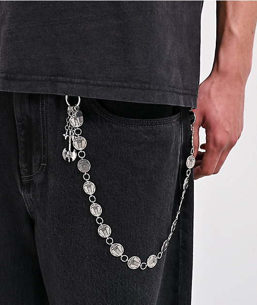 Broken Promises Chandelier Silver Pocket Chain