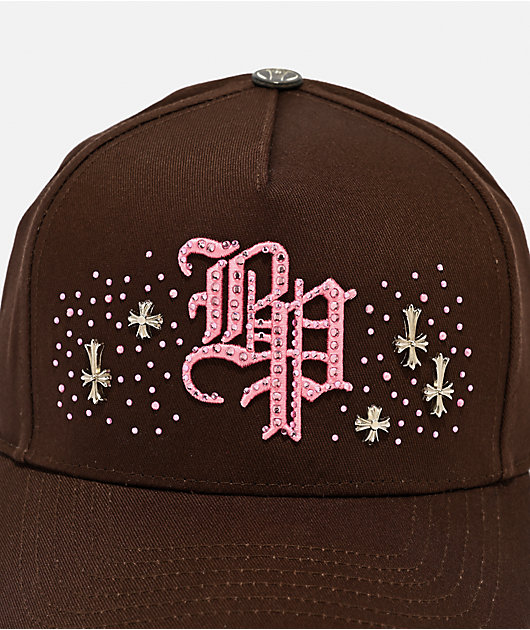 帽子 MURRAL 23SS Quartz embroidery hat Broken Promises Charmed Brown Snapback Hat | Zumiez