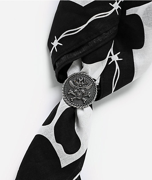 Broken Promises Chivalry Black & White Bandana Necklace