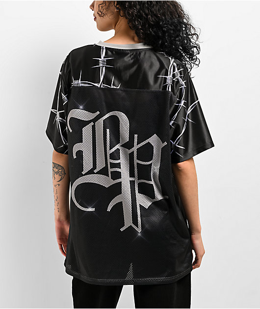 Broken Promises Chromeface Black Mesh Jersey | Zumiez