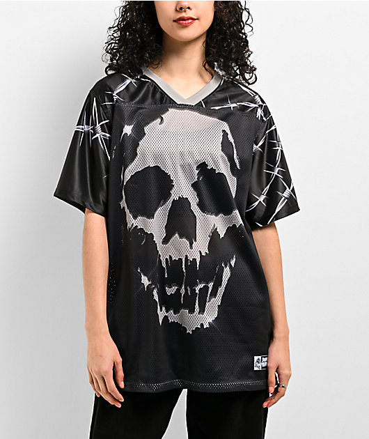 Broken Promises Chromeface Black Mesh Jersey | Zumiez