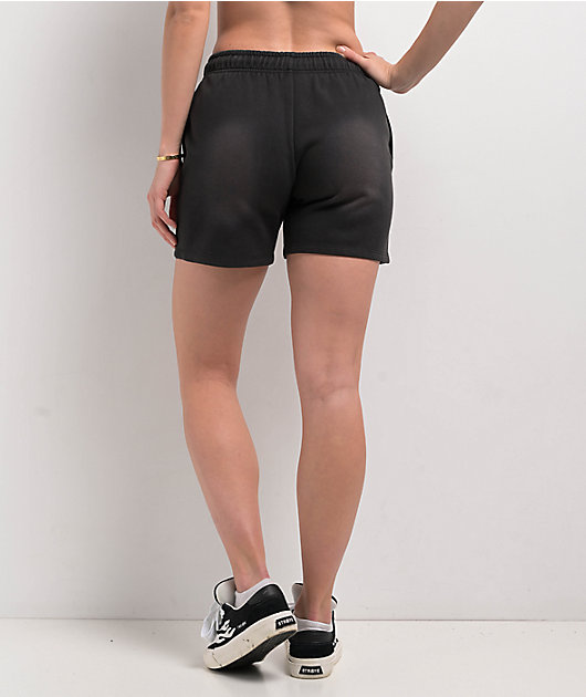 Broken Promises Chromium Black Wash Sweat Shorts