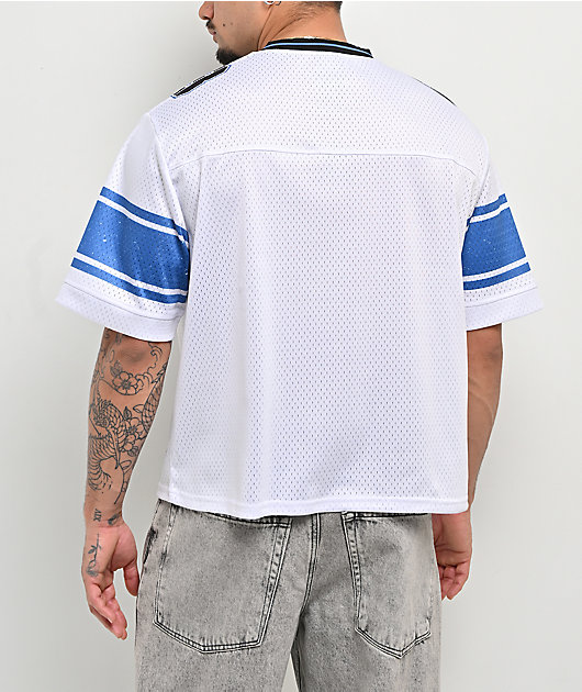 Broken Promises Compass White Crop Football Jersey