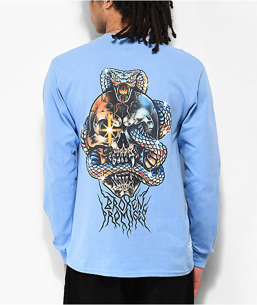 Broken Promises Corn Snake Blue Long Sleeve T-Shirt