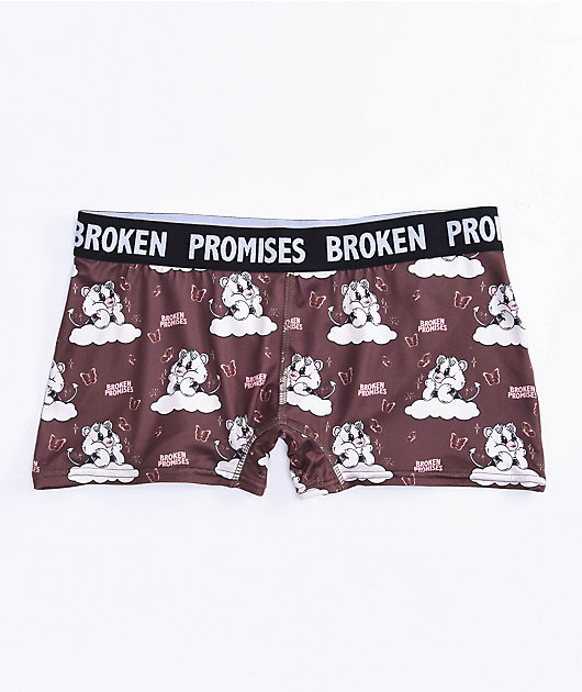 Broken Promises Cry Later Brown Boyshort Underwear