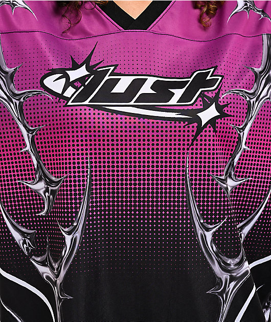 Broken Promises Cyber Lust Purple & Black Oversized Jersey
