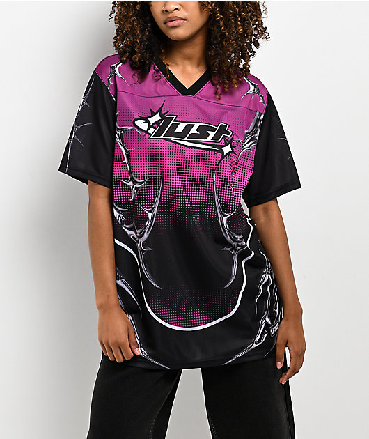Broken Promises Cyber Lust Purple & Black Oversized Jersey