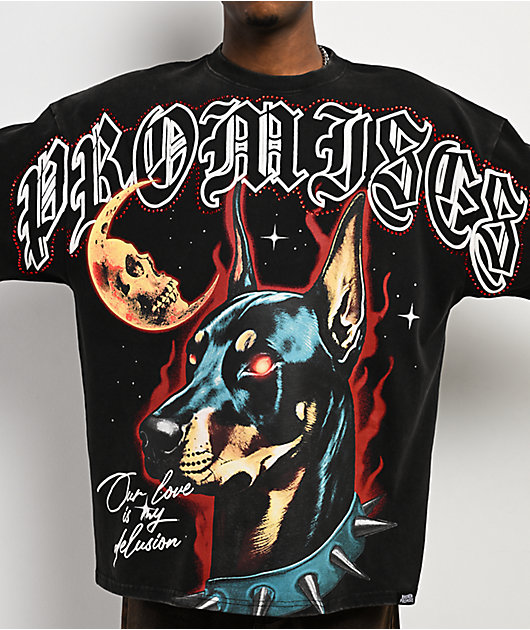 Broken Promises Delusion Black Wash T-Shirt | Zumiez