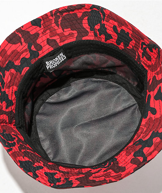 Broken Promises Demon Red & Black Camo Bucket Hat