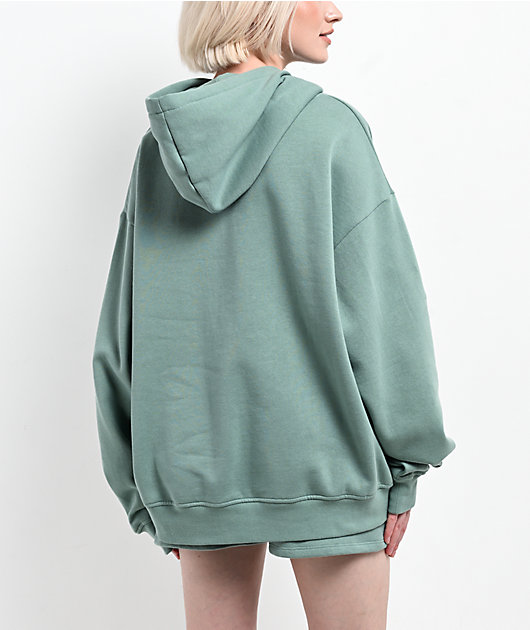 Broken Promises Emotional Embrace Green Hoodie