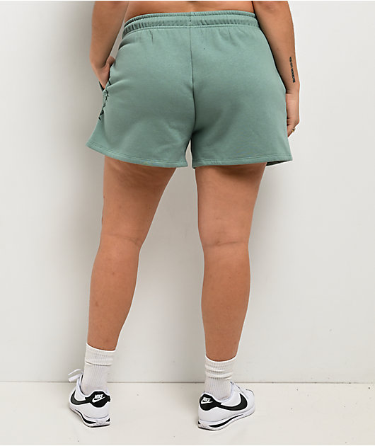 Broken Promises Emotional Embrace Green Sweat Shorts | Zumiez