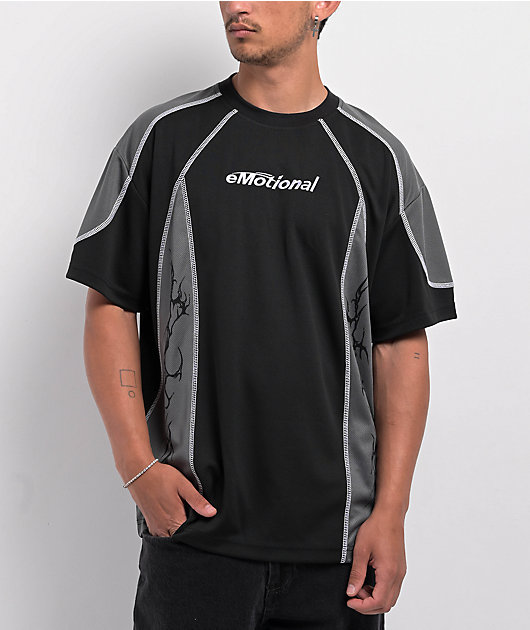 Broken Promises Emotional Sports Black & Grey Soccer Jersey
