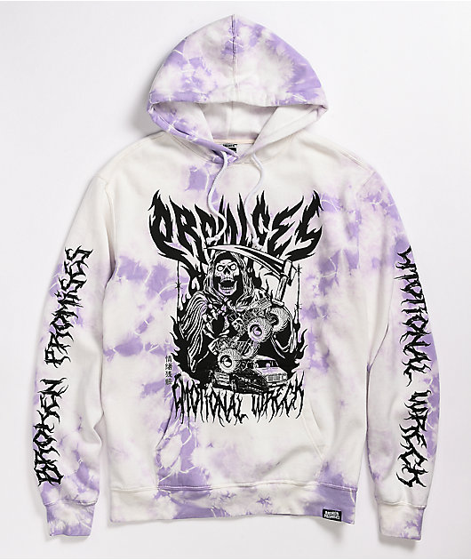 broken promises white hoodie