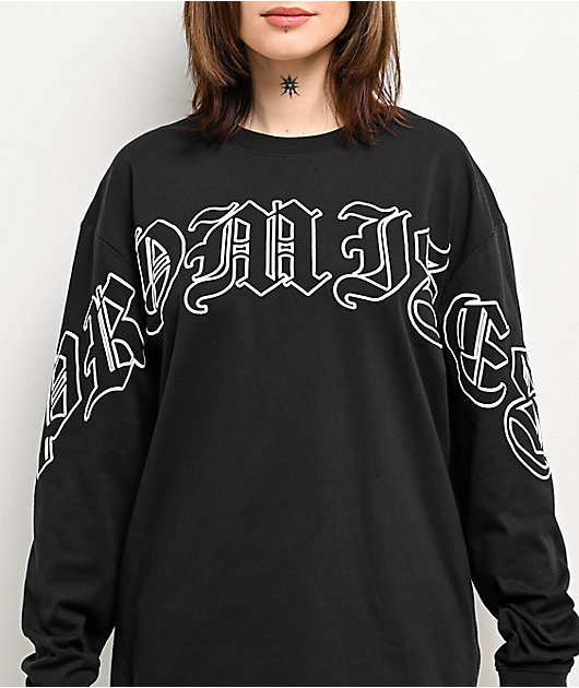 Broken Promises Enemy Crew Black Long Sleeve T-Shirt