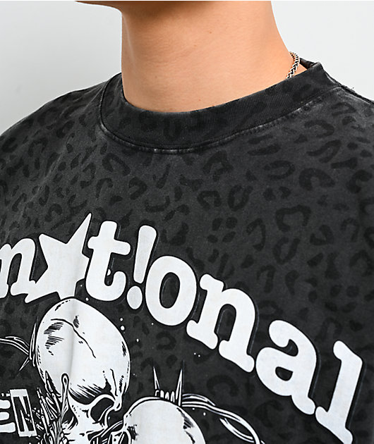 Broken Promises Eternal Embrace Leopard Grey T-Shirt