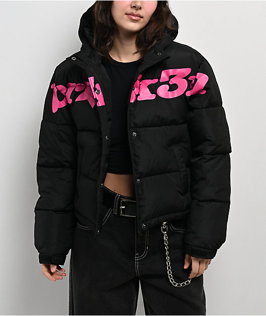 Broken Promises Faceless Black Puffer Jacket