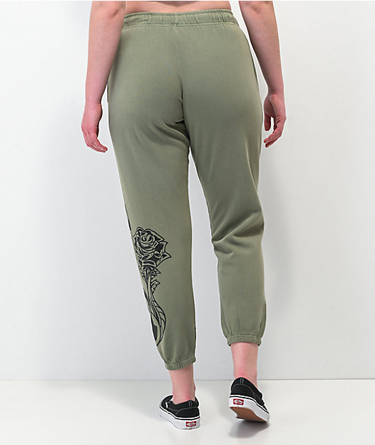 Broken Promises Fangs Green Sweatpants