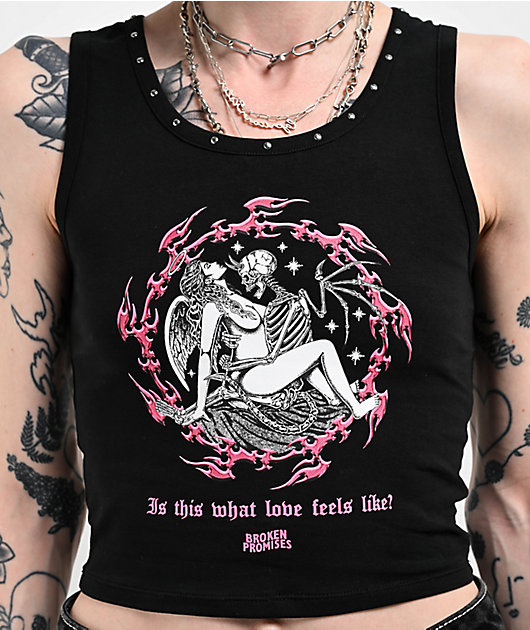 Broken Promises Feels Like Studded Black Tank Top | Zumiez