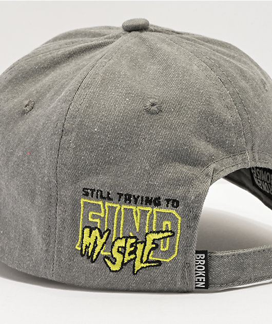 Broken Promises Find Myself Grey Strapback Hat