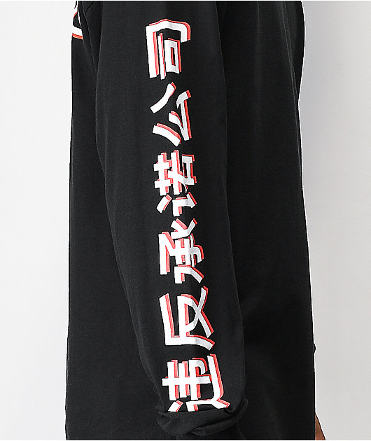Broken Promises Forever Kanji camiseta negra de manga larga 