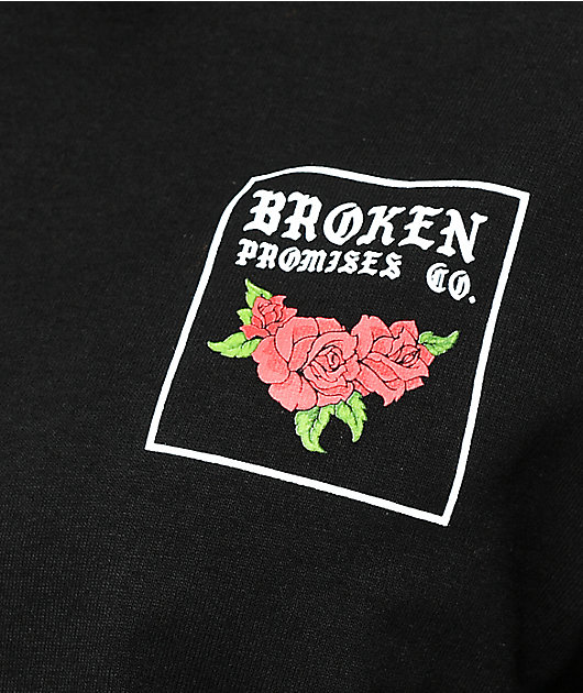 Broken Promises Forever Means Nothing Black Long Sleeve T-Shirt