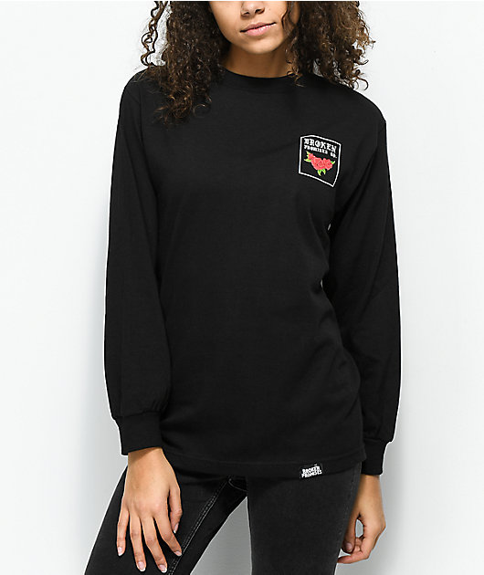 Broken Promises Forever Means Nothing Black Long Sleeve T-Shirt