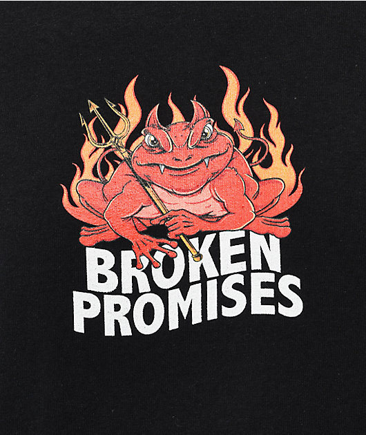 Broken Promises Frog Guide Black T-Shirt
