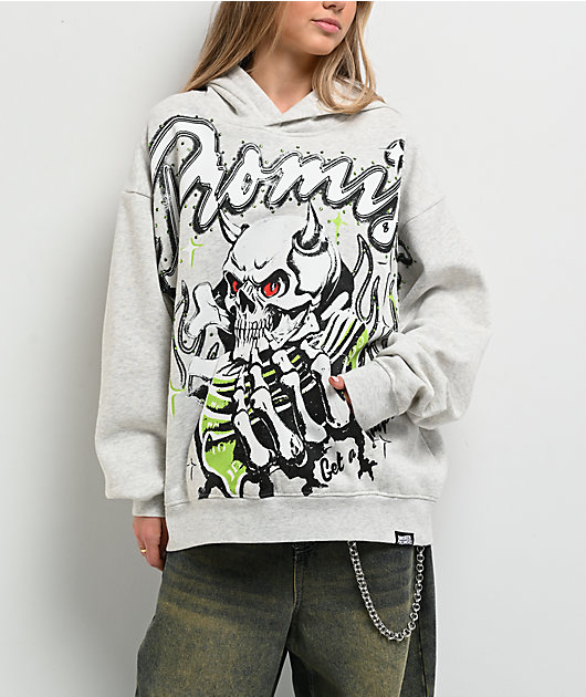 Broken Promises Get A Grip Heather Grey Hoodie | Zumiez