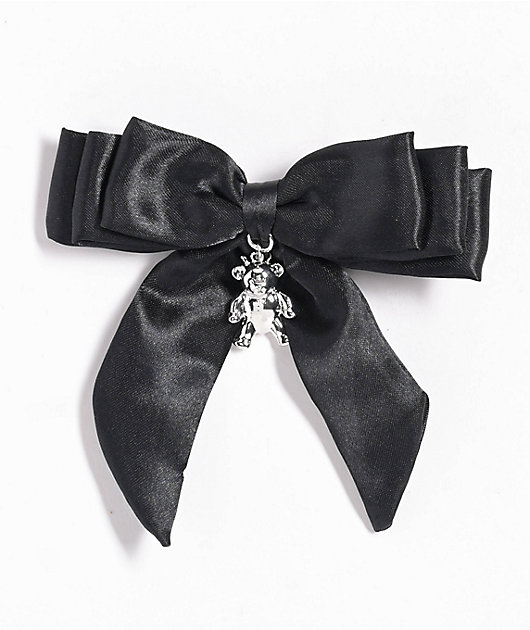 Broken Promises Gifted Black Bow Barrette