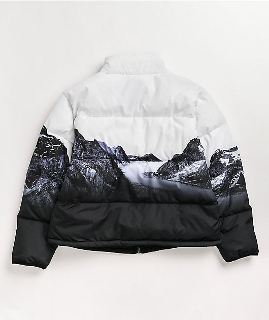 Broken Promises Glacier Cold Black & White Puffer Jacket