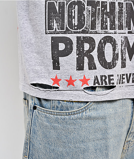 Broken Promises Gossip Column Grey T-Shirt