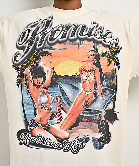 Broken Promises Greetings Beige T-Shirt
