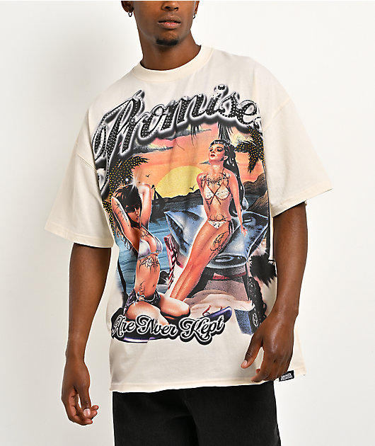 Broken Promises Greetings Beige T-Shirt