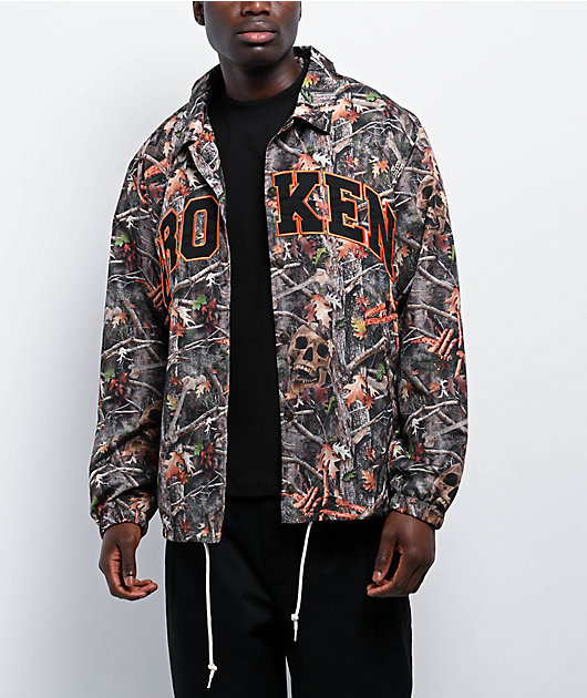 Broken Promises Haunted Woods Camo Coaches Jacket | Zumiez
