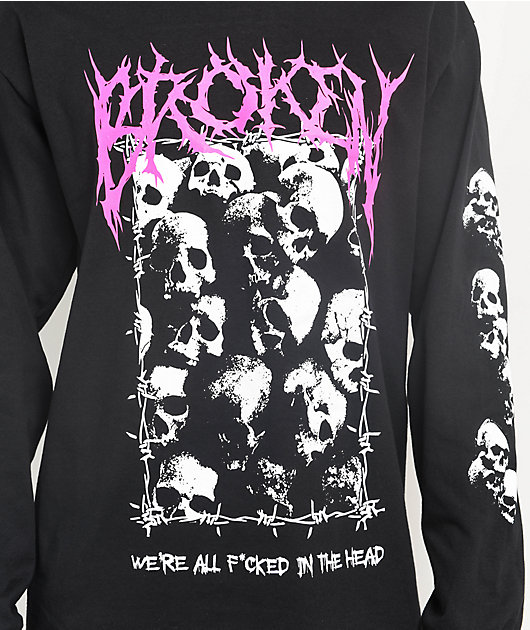 Broken Promises Headcount Black Long Sleeve T-Shirt