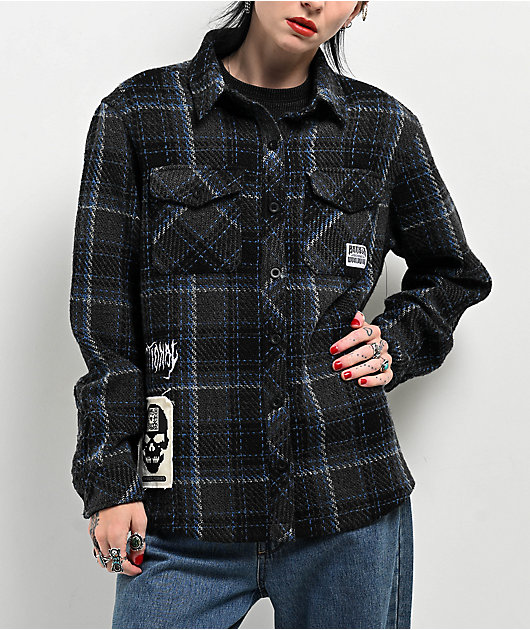 Broken Promises Hitchhiker Blue Flannel Shirt | Zumiez