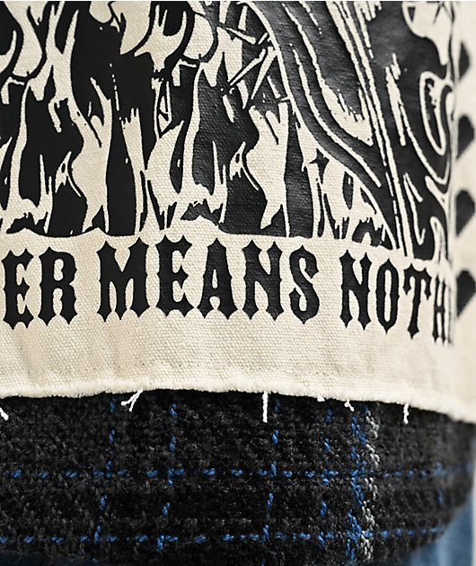 Broken Promises Hitchhiker Blue Flannel Shirt