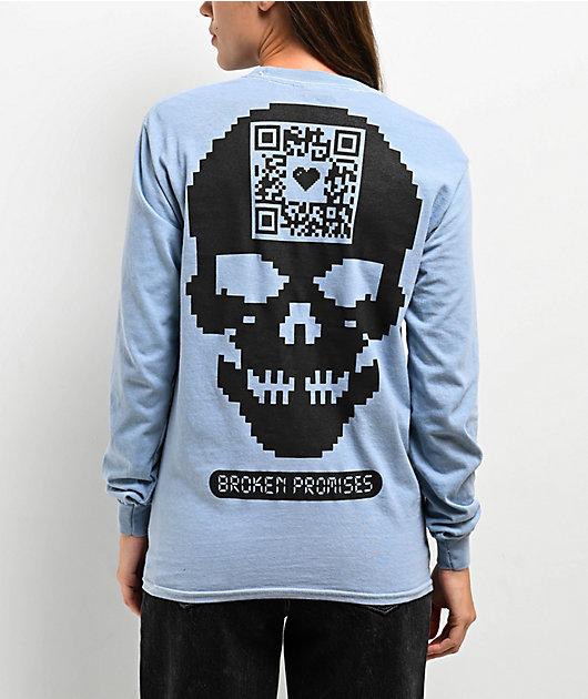 Broken Promises Hitchhiker Storm Grey Long Sleeve T-Shirt