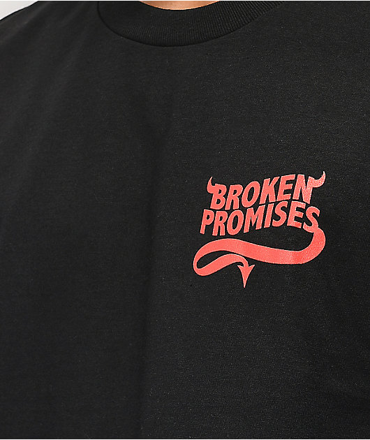 Broken Promises Hotter Than Hell Black T-Shirt 