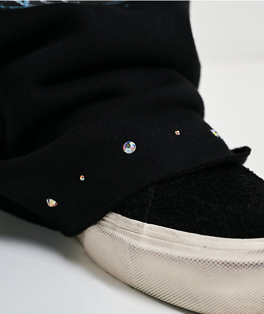 Broken Promises In The Moment Black Baggy Sweatpants