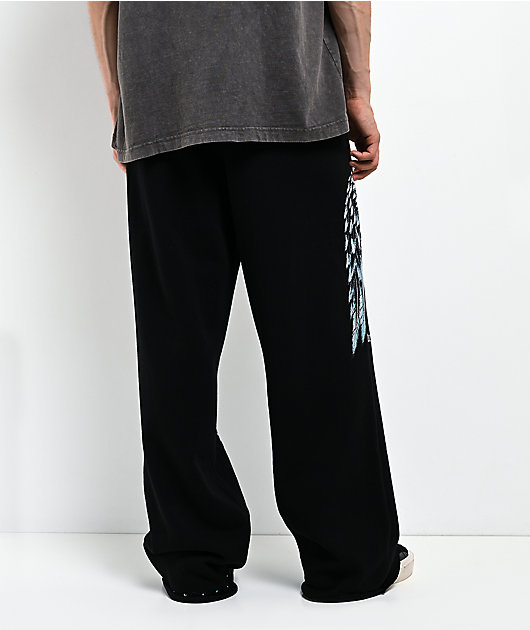 Broken Promises In The Moment Black Baggy Sweatpants