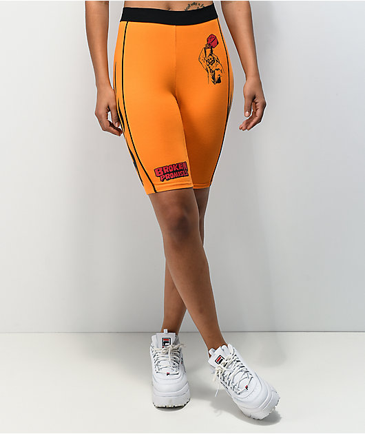 orange bike shorts