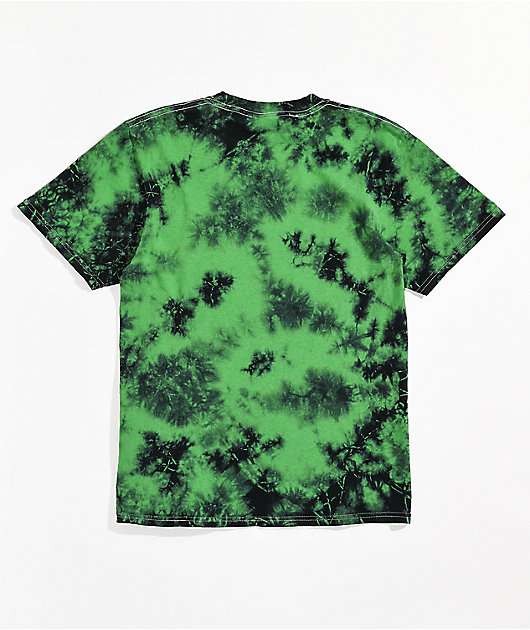 Men's Tie-Dyed T Shirt - Green + Black Spiral – Dye Jordy Dye