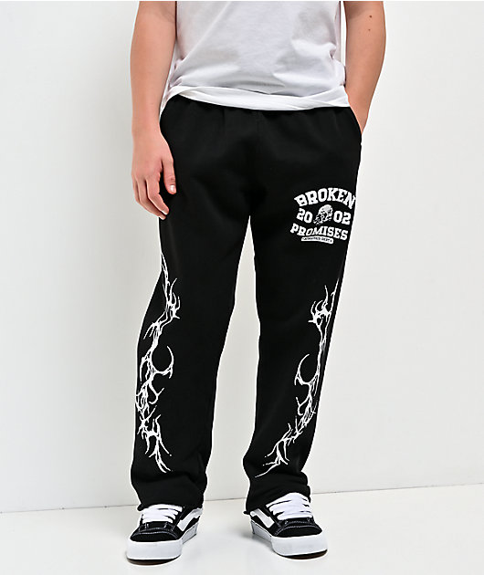 Broken Promises Kids Cyberathletic Black Sweatpants