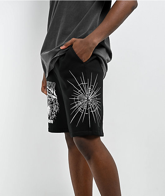 Broken Promises LSD Reaper Black Sweat Shorts | Zumiez