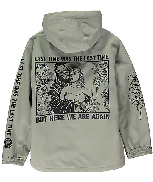 Broken Promises Last Time Grey Snowboard Jacket | Zumiez