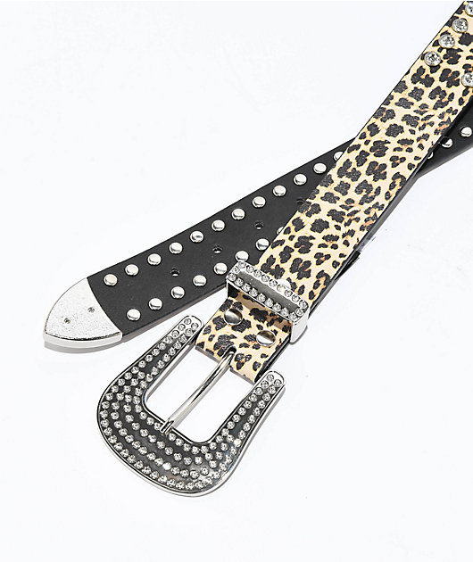 Broken Promises Leopard Lust Rhinestone Belt