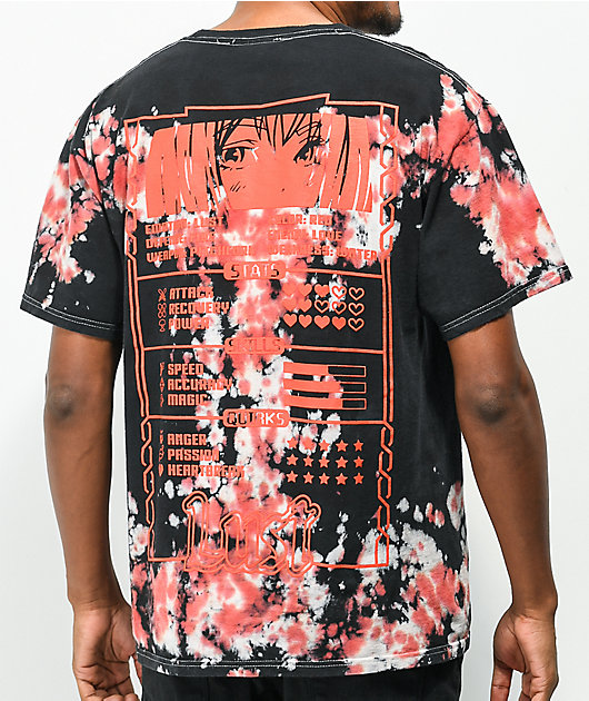 Broken Promises Level Up Lust Black & Red Tie Dye T-Shirt | Zumiez