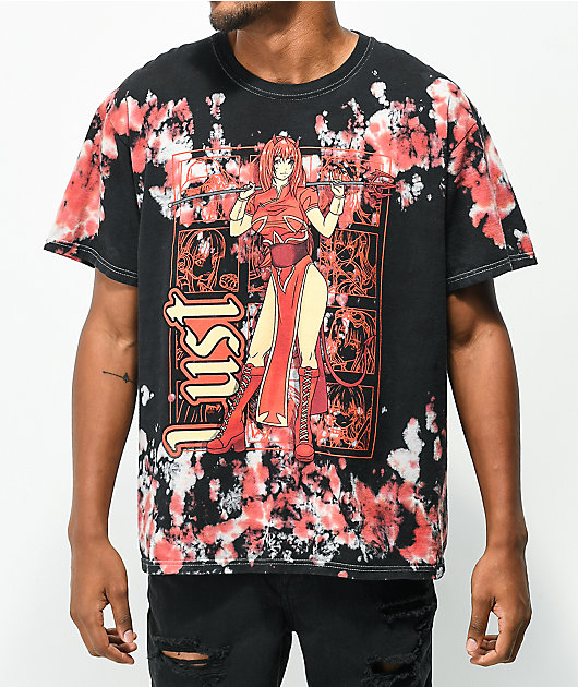 Broken Promises Level Up Lust Black & Red Tie Dye T-Shirt | Zumiez